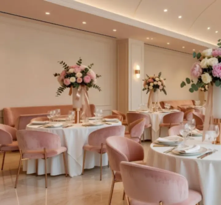 Przestrzeń eventowa restauracji Nocna View z elegancką aranżacją stołów